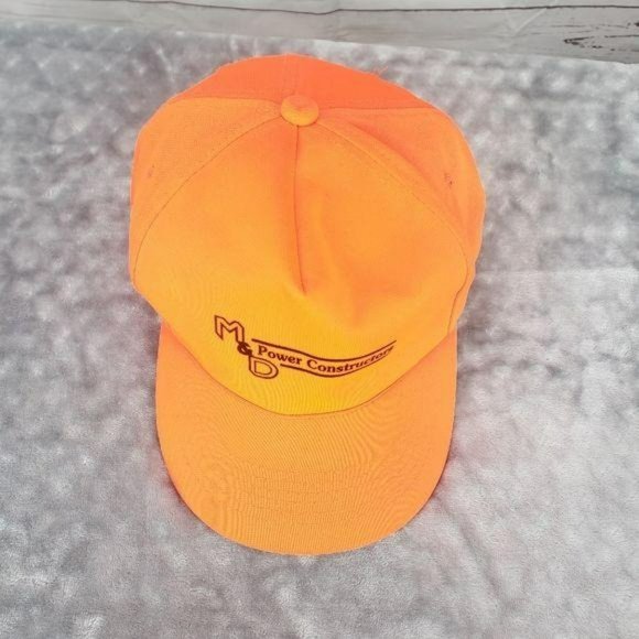 M & D Power Constructors Orange Camo Snapback Cap - Picture 4 of 13